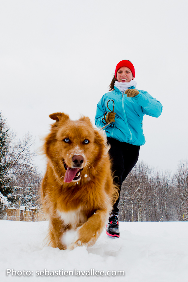 GATINEAU, février 2012 - Sophie et Harry, s'entraînent en vue du marathon d'Ottawa. Ils amassent des fonds au profit de Entraide familiale de l'Outaouais. (© Sébastien Lavallée)